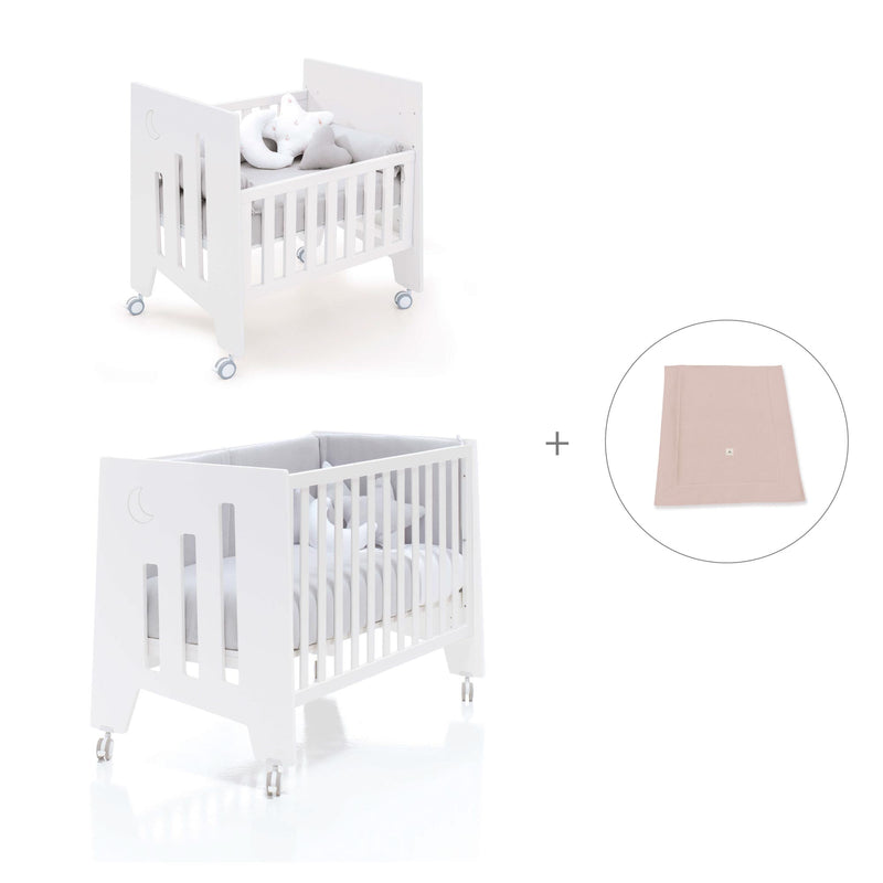 Culla 60x80 cm e lettino 60x120 cm (7in1) bianco · Omni Tre White