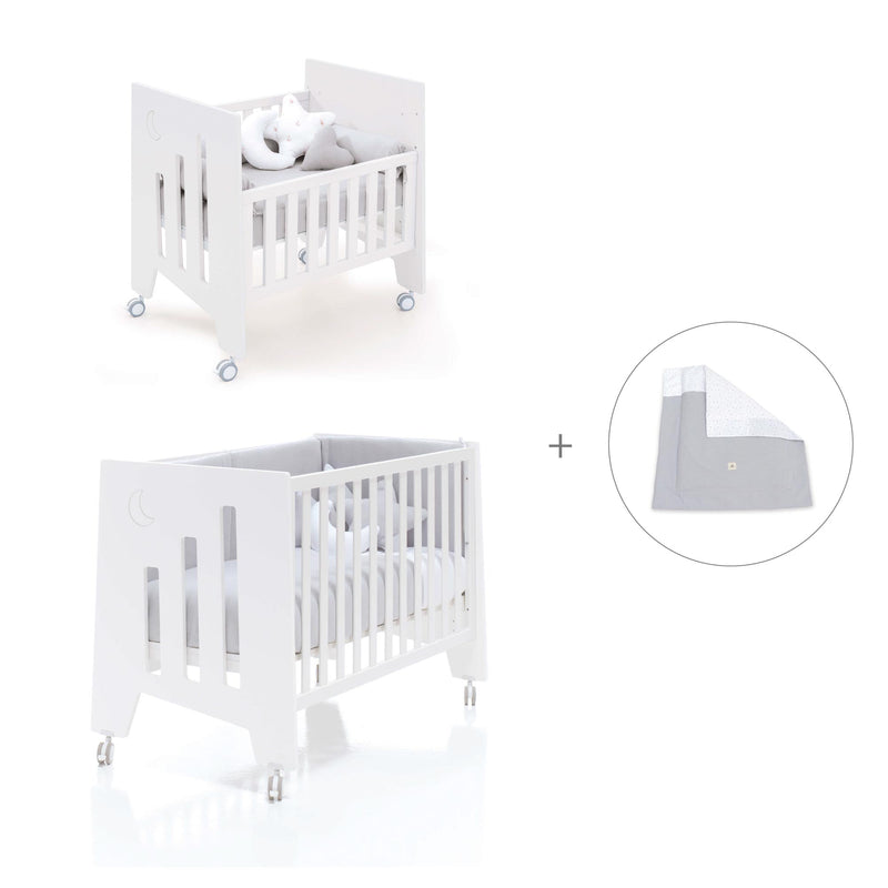 Culla 60x80 cm e lettino 60x120 cm (7in1) bianco · Omni Tre White