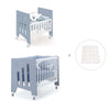 Culla 60x80 cm e lettino 60x120 cm (7in1) blu · Omni Tre Blu denim