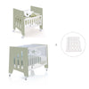 Culla 60x80 cm e lettino 60x120 cm (7in1) verde-oliva · Omni Tre Erba