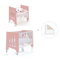 Culla 60x80 cm e lettino 60x120 cm (7in1) rosa · Omni Tre Quarzo
