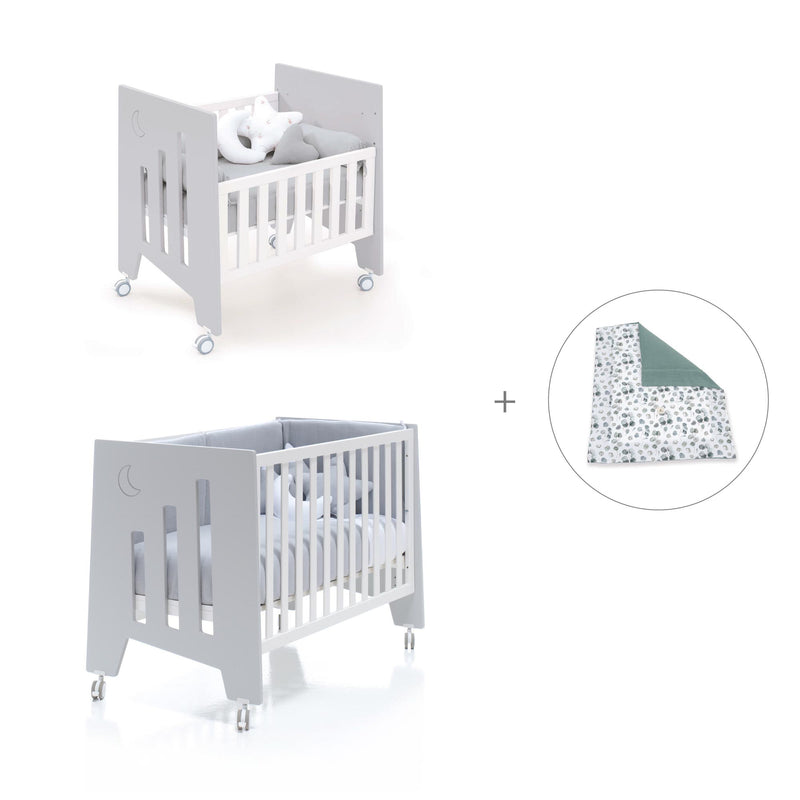 Culla 60x80 cm e lettino 60x120 cm (7in1) grigio · Omni Tre Grey
