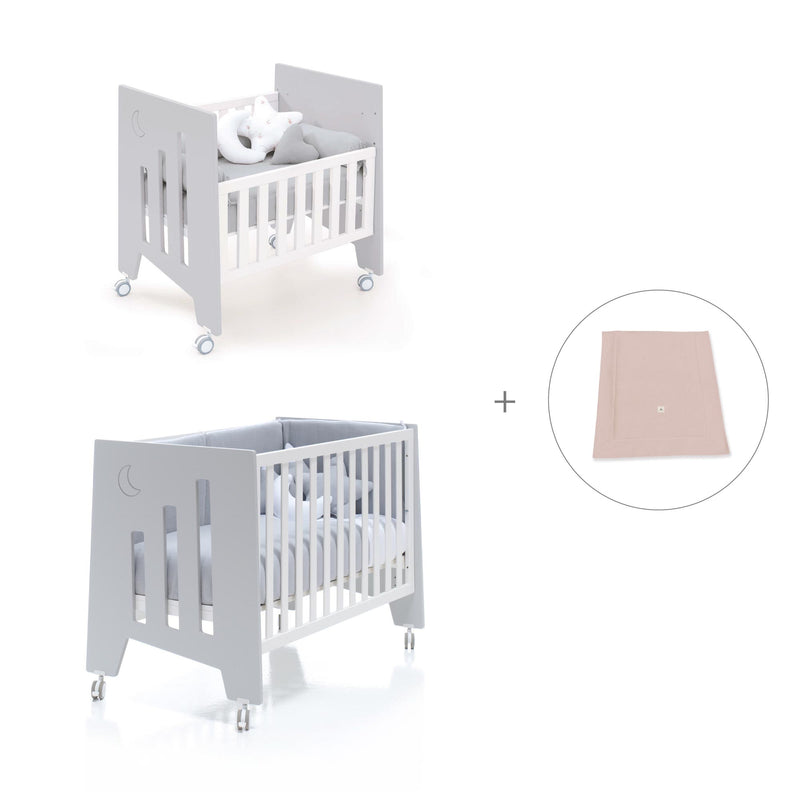 Culla 60x80 cm e lettino 60x120 cm (7in1) grigio · Omni Tre Grey