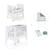 Culla 60x80 cm e lettino 60x120 cm (7in1) bianco · Omni Tre White