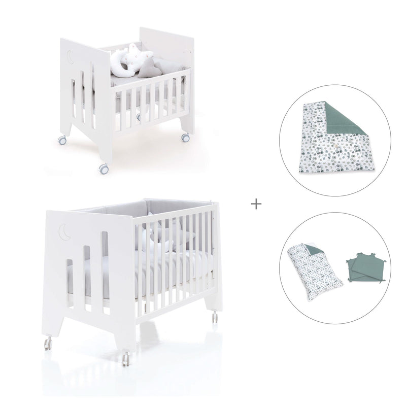 Culla 60x80 cm e lettino 60x120 cm (7in1) bianco · Omni Tre White