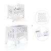 Culla 60x80 cm e lettino 60x120 cm (7in1) bianco · Omni Tre White