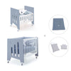 Culla 60x80 cm e lettino 60x120 cm (7in1) blu · Omni Tre Blu denim