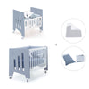 Culla 60x80 cm e lettino 60x120 cm (7in1) blu · Omni Tre Blu denim