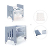 Culla 60x80 cm e lettino 60x120 cm (7in1) blu · Omni Tre Blu denim