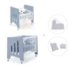 Culla 60x80 cm e lettino 60x120 cm (7in1) blu · Omni Tre Blu denim