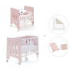 Culla 60x80 cm e lettino 60x120 cm (7in1) rosa chiaro · Omni Tre Flamingo