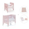 Culla 60x80 cm e lettino 60x120 cm (7in1) rosa chiaro · Omni Tre Flamingo