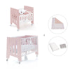 Culla 60x80 cm e lettino 60x120 cm (7in1) rosa chiaro · Omni Tre Flamingo