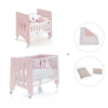 Culla 60x80 cm e lettino 60x120 cm (7in1) rosa chiaro · Omni Tre Flamingo