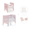 Culla 60x80 cm e lettino 60x120 cm (7in1) rosa chiaro · Omni Tre Flamingo