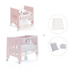 Culla 60x80 cm e lettino 60x120 cm (7in1) rosa chiaro · Omni Tre Flamingo