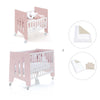 Culla 60x80 cm e lettino 60x120 cm (7in1) rosa chiaro · Omni Tre Flamingo