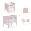 Culla 60x80 cm e lettino 60x120 cm (7in1) rosa chiaro · Omni Tre Flamingo