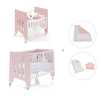 Culla 60x80 cm e lettino 60x120 cm (7in1) rosa chiaro · Omni Tre Flamingo