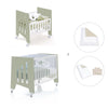 Culla 60x80 cm e lettino 60x120 cm (7in1) verde-oliva · Omni Tre Erba