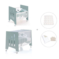 Culla 60x80 cm e lettino 60x120 cm (7in1) verde eucalipto · Omni Tre Eucalyptus