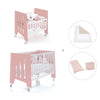 Culla 60x80 cm e lettino 60x120 cm (7in1) rosa · Omni Tre Quarzo