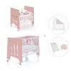 Culla 60x80 cm e lettino 60x120 cm (7in1) rosa · Omni Tre Quarzo