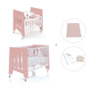 Culla 60x80 cm e lettino 60x120 cm (7in1) rosa · Omni Tre Quarzo