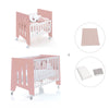 Culla 60x80 cm e lettino 60x120 cm (7in1) rosa · Omni Tre Quarzo