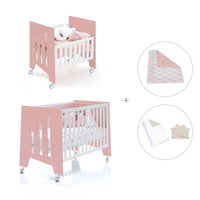 Culla 60x80 cm e lettino 60x120 cm (7in1) rosa · Omni Tre Quarzo