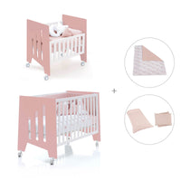Culla 60x80 cm e lettino 60x120 cm (7in1) rosa · Omni Tre Quarzo