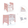 Culla 60x80 cm e lettino 60x120 cm (7in1) rosa · Omni Tre Quarzo