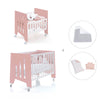 Culla 60x80 cm e lettino 60x120 cm (7in1) rosa · Omni Tre Quarzo