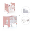 Culla 60x80 cm e lettino 60x120 cm (7in1) rosa · Omni Tre Quarzo