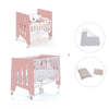 Culla 60x80 cm e lettino 60x120 cm (7in1) rosa · Omni Tre Quarzo