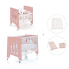 Culla 60x80 cm e lettino 60x120 cm (7in1) rosa · Omni Tre Quarzo