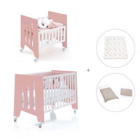 Culla 60x80 cm e lettino 60x120 cm (7in1) rosa · Omni Tre Quarzo