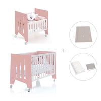 Culla 60x80 cm e lettino 60x120 cm (7in1) rosa · Omni Tre Quarzo