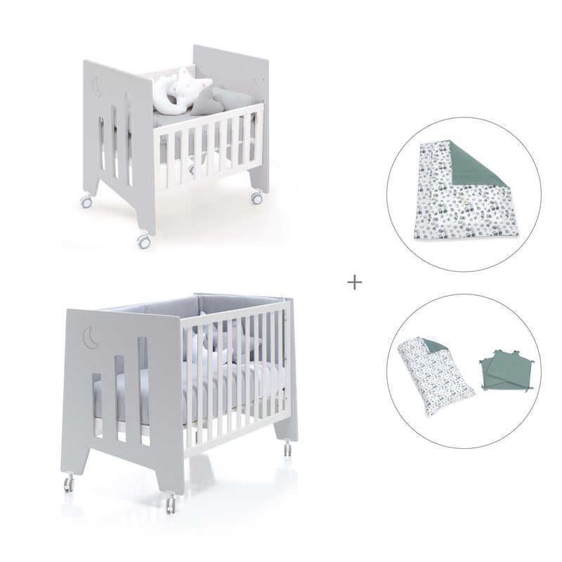 Culla 60x80 cm e lettino 60x120 cm (7in1) grigio · Omni Tre Grey