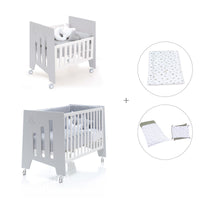 Culla 60x80 cm e lettino 60x120 cm (7in1) grigio · Omni Tre Grey