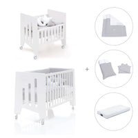 Culla 60x80 cm e lettino 60x120 cm (7in1) bianco · Omni Tre White