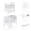 Culla 60x80 cm e lettino 60x120 cm (7in1) bianco · Omni Tre White