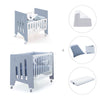 Culla 60x80 cm e lettino 60x120 cm (7in1) blu · Omni Tre Blu denim