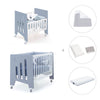 Culla 60x80 cm e lettino 60x120 cm (7in1) blu · Omni Tre Blu denim