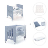 Culla 60x80 cm e lettino 60x120 cm (7in1) blu · Omni Tre Blu denim