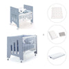 Culla 60x80 cm e lettino 60x120 cm (7in1) blu · Omni Tre Blu denim