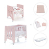 Culla 60x80 cm e lettino 60x120 cm (7in1) rosa chiaro · Omni Tre Flamingo