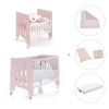 Culla 60x80 cm e lettino 60x120 cm (7in1) rosa chiaro · Omni Tre Flamingo