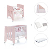 Culla 60x80 cm e lettino 60x120 cm (7in1) rosa chiaro · Omni Tre Flamingo