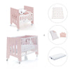 Culla 60x80 cm e lettino 60x120 cm (7in1) rosa chiaro · Omni Tre Flamingo